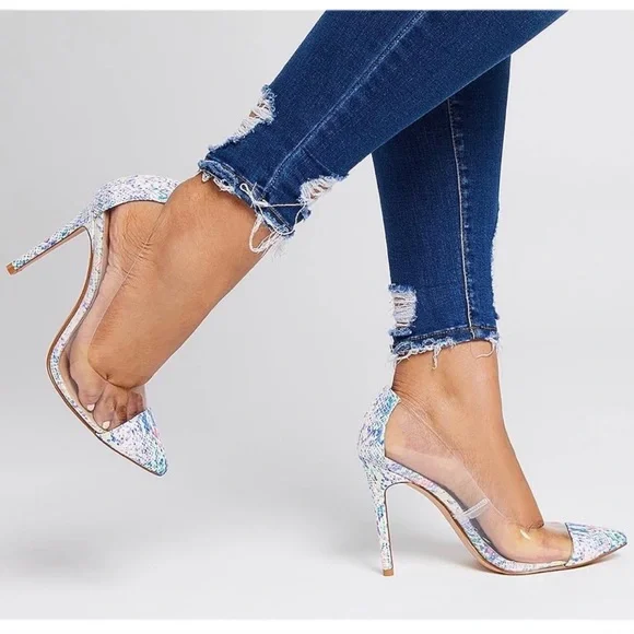 Mix No.6 Aracely Multicolor Snakeprint Pump Women - Picture 1 of 11